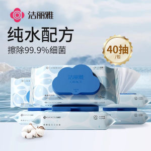 Grace Wet Toilet Paper Pure Water Toilet Cleansing Wipes Affordable Family Pack 40 Sheets*4 Packs Non-Woven Fabric Adult Use