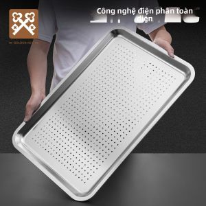 Golden Key | Stainless Steel Strainer Basin with Drainage Holes
