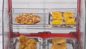 Commercial Food Warmer Display Commercial Big Fried Chicken Egg tart Heater heating Display Showcase Pemanas Makanan