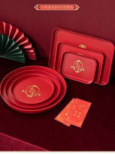 Đĩa Đựng Đồ Dẹp Hình Chữ Nhật Bằng Nhựa Trung Quốc Phong Cách Truyền Thống Đĩa Đựng Trái Cây Đĩa Đựng Trà Đĩa Đựng Thức Ăn Đĩa Đựng Thức Ăn