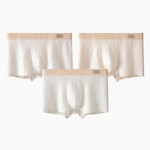 Comfortable Plaid Mid Waist Breathable Soft Boxer Shorts
