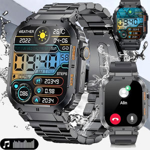 For Xiaomi Military Outdoor Sports Smart Watch 1.96 inch Heart Rate Blood Oxygen Bluetooth Call SmartWatches Men For Android IOS