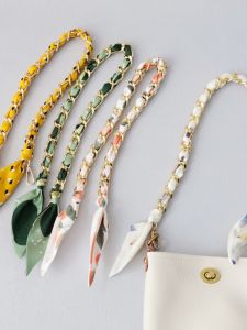 Fashionable Silk Scarf Chain Spring Summer Handbag Underarm Bag Strap Mobile Phone Chain Versatile Accessory for Men And Women