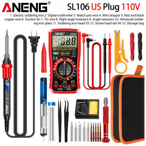 ANENG | ANENG SL106 Digital Soldering Iron 60W 110V 220V Adjustable Temperature Smart Multimeter SZ852 Professional Repair Kit DIY Tools