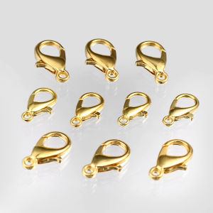 10/12/14 มม.สีเงินสีทองก้ามปูคลิปโลหะผสมสปริงสำหรับเครื่องประดับทำสร้อยข้อมือสร้อยคอ DIY อุปกรณ์เสริม