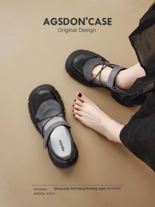 Agsdon | Giày Thể Thao Mũi Baler Đế Dày Phong Cách Mary Jane cho Mùa Thu