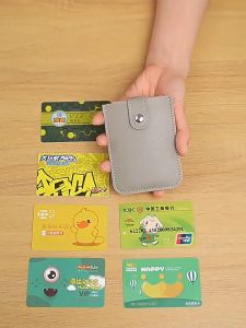 PU Card Wallet Woman Cartoon Cute Id Bank Card Holder Retractable Pochacco Kawaii Slim Coin Purse