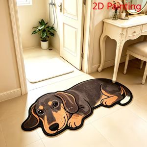 Thảm Trải Sàn Hình Chó Pomeranian Dễ Thương VIKAMA Thảm Chống Trượt Dễ Lau Chùi Cho Phòng Ngủ Trang Trí Nhà Cửa Thảm Trải Sàn Bằng Vải Polyester Chống Phai Màu