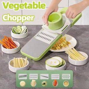 BERMA BABY Vegetable slicer potato shredder 6 in 1 kitchen cutter matibay sulit stainless steel blades safety guard easy clean household use