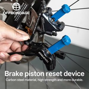 OFFB Durable Steel Bicycle Brake Pad Spreader Tool 360° Rotatable Bike Oil Disc Piston Reset Hydraulic Brake Caliper Piston Extension