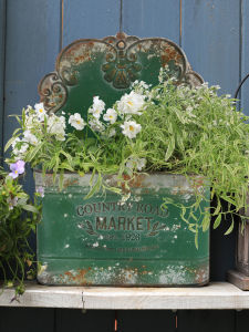 Bình Hoa Treo Tường Bằng Sắt Cổ Điển Xanh Lá Cây Trang Trí Nhà Vườn Đồ Trang Trí Tường Kiểu Âu Bình Hoa Bằng Sắt Cũ