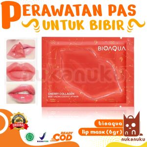 NUKANUKU - [BPOM] BIOAQUA Cherry Collagen Lip Mask 6gr / Masker Bibir Collagen Bioaqua / Lip Mask Collagen