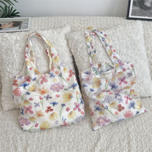 Large Capacity Tulip Womens Canvas Bag Paul 5381 Fresh Gentle Fairy Chiffon Single Shoulder Vest Bag Street Cool Style Hobo Bag