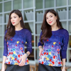 เสื้อคอกลม แขนยาวทรงพองบอลลูน ปริ๊นท์ลายดอก ซากุระสวยงาม 🪻🌸🪻🌸 สีสันสดใส น่ารักเต็ม 10 10 10 🎈 ** งาน AA Premium การันตีความงาม อัดพลีทถึ่ๆ แน่นๆ เน้นย้ำ ถึง3 ครั้ง เพื่อความงามสวย ปังๆๆ ไม่คลายลอนง่ายแน่นนอนค่ะ **