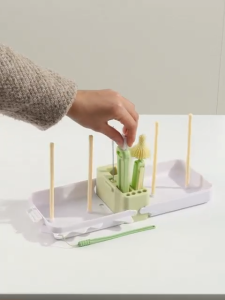 CuddleB 6 IN 1 Set Baby Bottle Brush Set Bottle Cleaning Kit With Storage Box