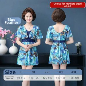 PH | Large Size Conservative Split-Design Swimsuit