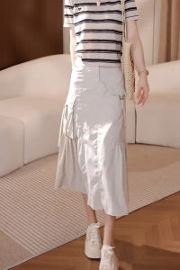 MANMI | High-waisted Slim-fit Midi Skirt