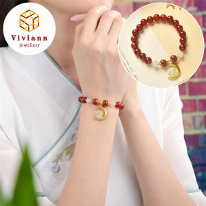 Viviannn Original sterling silver Design South Red Jade Moon Rabbit Chinese Style New Jade Rabbit Bracelet Fashion Rabbit Bracelets To Send Girlfriend Birthday New Year Gift Bracelet For Women