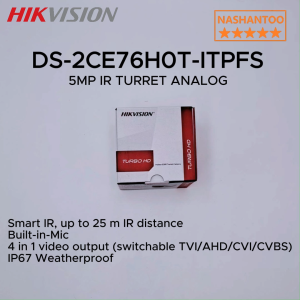 HIKVISION DS-2CE76H0T-ITPFS 5MP Audio 4in1 IR Indoor Turret Analog CCTV Camera Audio over coax Built-in MIC IR Night Vision CCTV Camera for House NASHANTOO