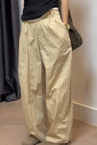 MANMI | Loose High-waisted Wide-leg Comfortable Stretch Trousers
