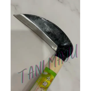 JAPAN STYLE / SABIT RUMPUT BATANG KAYU / SICKLE KNIFE WOOD HANDLE / 木柄草镰刀 A033