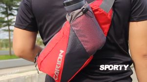 Waistbag Bizzy Red Tas Sepeda Motor Trail Outdoor Running 2 Liter Carion