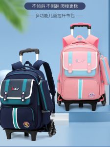 Túi Xách Trẻ Em Có Tay Cầm Kéo 6 Bánh Có Thể Tháo Rời Túi Xách Học Sinh Tiểu Học Cho Bé Trai Và Bé Gái Túi Xách Học Sinh Có Thể Leo Cầu Thang