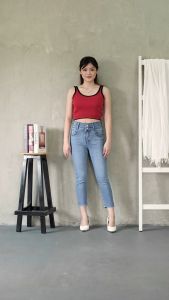 Eleora Fashion-Maya Skinny Jeans Highwaist Celana Jeans Wanita Strecth Celana Jeans Bangkok Style Korean Stretch Celana Murah Premium
