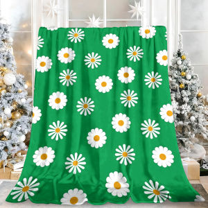 Beast Kingdom | Black Slim Daisy Grid 50x60 Inches No Shedding Quick Drying Cozy Blanket Ideal Christmas Halloween Gift for Women Men Kids