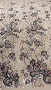 3 Yards Elegant African Nigerian Fashion Beaded Lace High-end Luxury French Sequins Mesh Lace Fabric Womens Evening Dress Party
