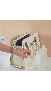 KIYO Travel Pouch Botol Refill Transparan Shower Gel Shampoo Portable Botol Refill Tempat Sabun Cair Travel Plastik Fliptop Travel Organizer