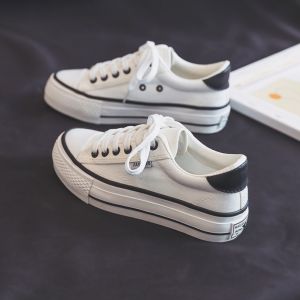 Thick Sole Canvas Shoes for Women 2023 New Arrival Autumn Student Wild Shoes Best-Selling Leisure Heightened Easy Wear Shoes Fashionable Sneakers