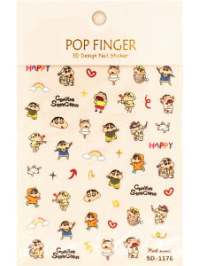 Bền 5D Móng Tay Nghệ Thuật Dán Lâu Đẹp Móng Tay Đề Can Cho Trẻ Em Hoạt Hình Cô Gái Đáng Yêu Thư Viện Mới Kuromi