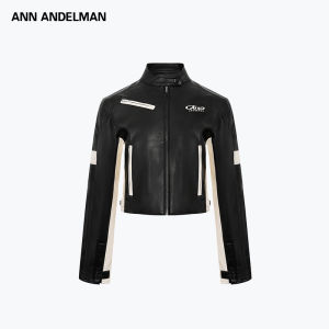 ANN ANDELMAN | Eco-friendly Stand-collar PU Leather Jacket