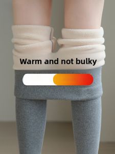 Miiow | High Waist Thickened Cotton Thermal Pants Womens Autumn Winter Solid Color Fleece Lined Slimming Leggings Catman Brand