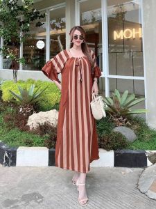 DRESS GAMIS LALISA SALUR JUMBO RAYON PREMIUM ORY