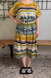 MUAT 75-90KG!!! SETELAN BAJU BALI TIDUR CELANA 3/4 JUMBO FIT TO 4XL KODE DW BTK REAL PICT