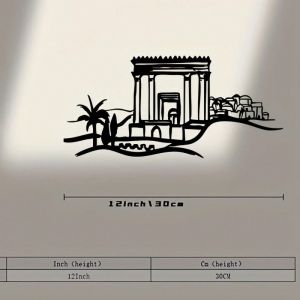 CIFbuy | CIFBUY Iron Wall Art Jerusalem City Wall Geometric Metal Sculpture Powder Coated Home Living Room Decor Patriotic Gift
