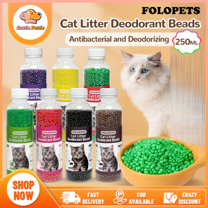 FOLOPETS Cat Litter Box Deodorlzer Crystals Lavender Perfume Antibacterlal Deodorant Beads 250ML