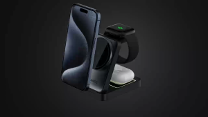 3 In 1 Magnetic Wireless Charger Stand Pad for iPhone 16 15 14 13 Apple Watch 1-8 AirPods 2 Foldable Fast Charging Dock Station