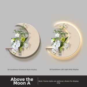 Stereoscopic Sandstone Cream Moon Restaurant Decorative Painting