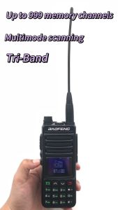 Baofeng UV13H Walkie Talkie 10W Tri-Band Two Way Radio 999CH Portable Base Radio Type-C Fast Charging Multimode Scanning