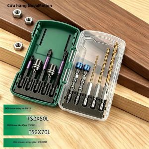 EELHOE | Bộ 10 Mũi Khoan Tác Động Đầu Lục Giác Thép S2 Từ Tính Dùng Cho Trung Tâm Sửa Chữa Tại Nhà Mũi Khoan Thép Cacbon Cao
