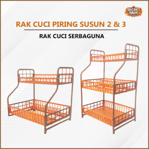 RAK CUCI PIRING 2 & 3 SUSUN - Murah Kokoh & Dish Dryer