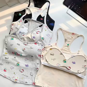 Áo Hai Dây Nữ Họa Tiết Cute Ôm Body Co Giãn – Tank Top Dễ Thương HOLY [a70]