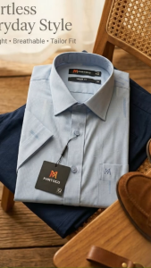 Áo sơ mi tay ngắn Khatoco Sale  374k ( giá tem 468k) size S