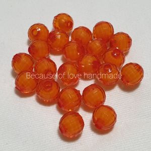 ลูกปัด ทับทิม ขนาด 8 มิล  (50 - 100 เม็ด) ลูกปัดทับทิม เม็ดทับทิม ทับทิมกรอบ ลูกปัดมีรู รูตรงกลาง