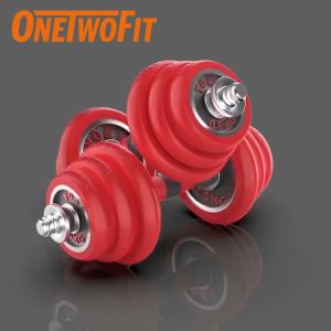 OneTwoFit tạ tập tay Barbell Dumbbell  Weight 20kg +30cm Barbell bar Bộ đĩa tạ tập gym 20kg