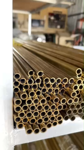ท่อทองเหลือง ท่อยาวไม่มีรอยต่อ ไม่มีตะเข็บ H62 ขนาด 8-14 มม. ครึ่งเมตร/1เมตร