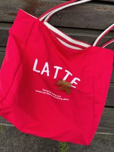 Túi Tote Canvas Retro Red Stripes High Capacity Double-Sided Pattern Letter College Style Túi Tote Canvas Túi Đeo Vai Dày Thường Ngày